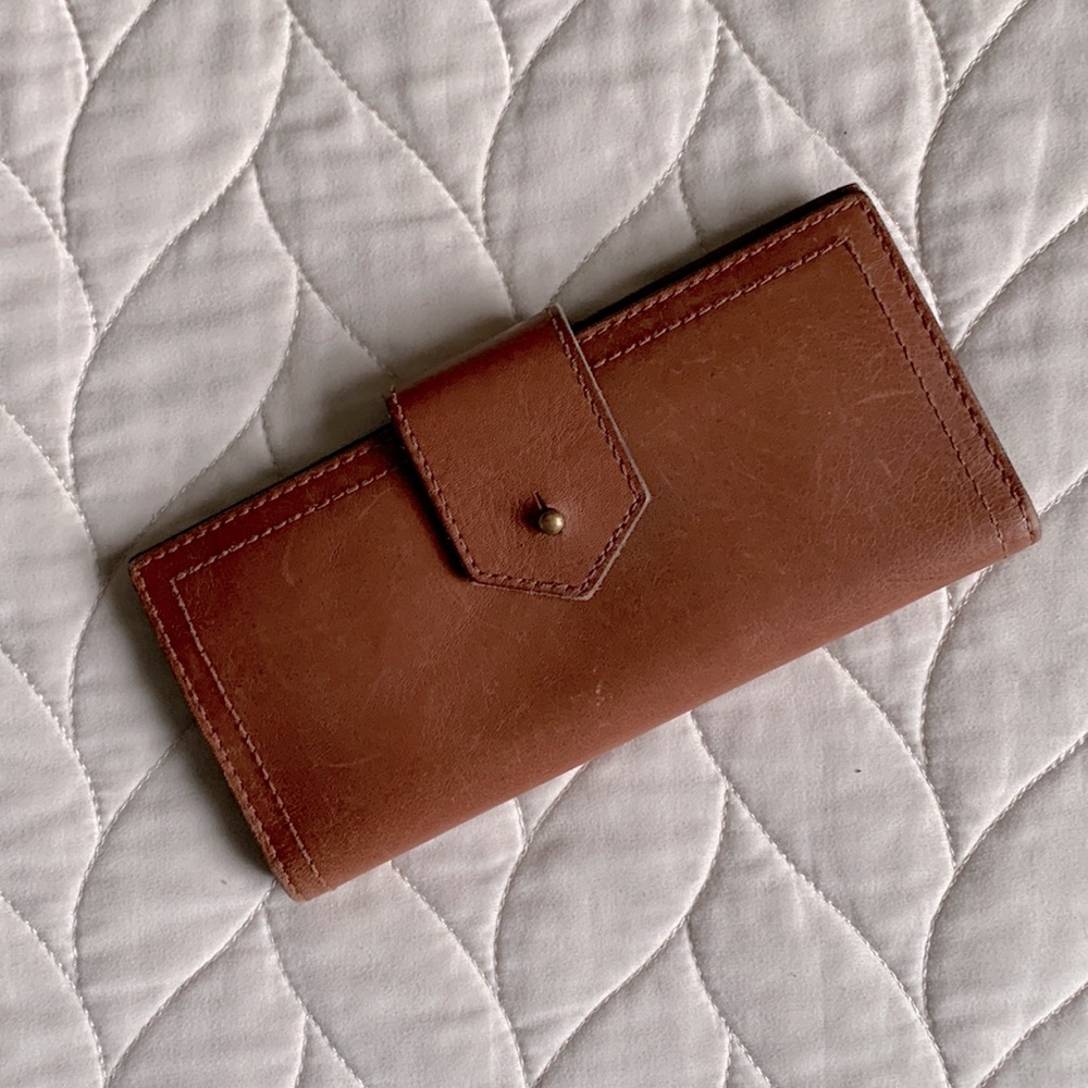 MADEWELL BIFOLD POST WALLET IN ENGLISH SADDLE BROWN!